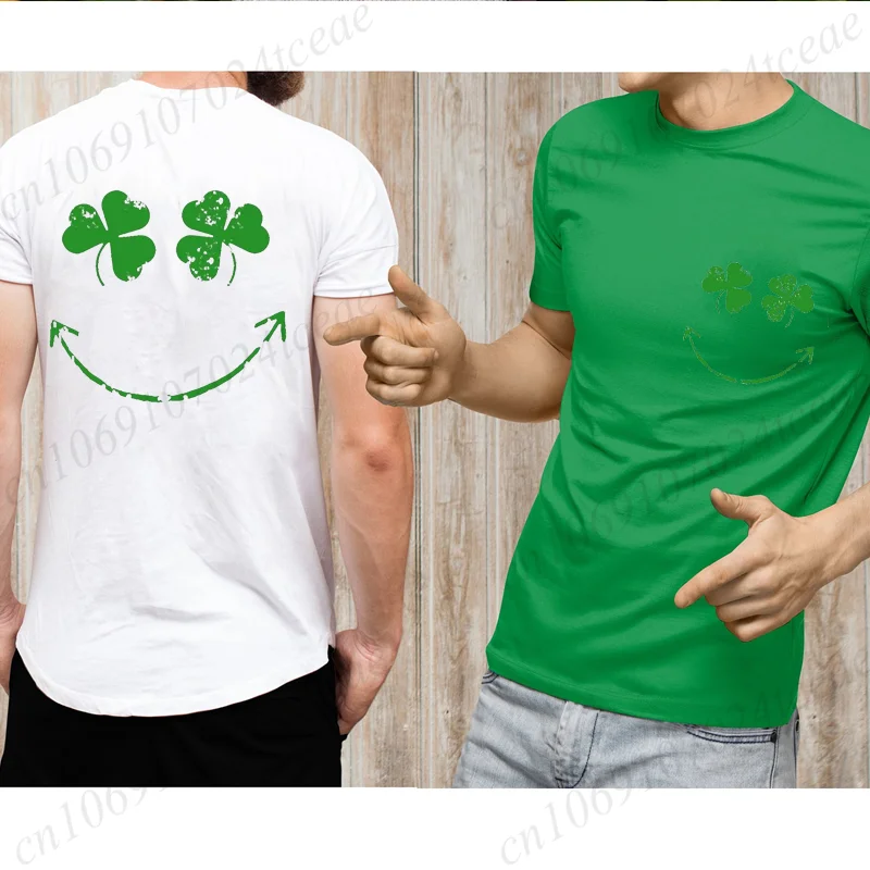 Men's Irish St Patrick's Day Print Tshirt Summer Outdoor Casual Sports Clothes Short Sleeve Top Plus Size Fashion Men Clothing