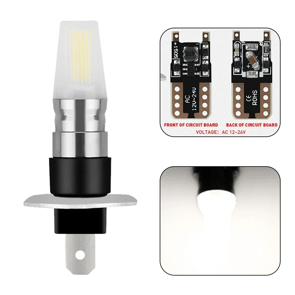 

High Power LED Fog Light Bulb - Aluminum Alloy PC T10 H1 H3 3W 300LM 7000-8000K 50000-100000hrs Milky White Shell