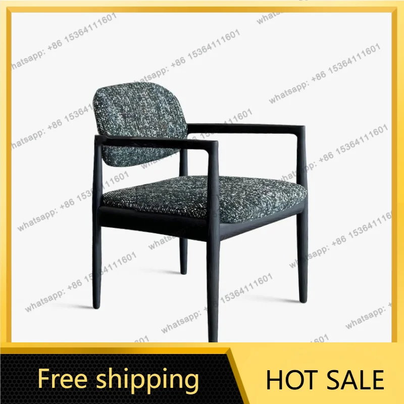 Factory Direct Sales Italian Superior Surprise Solid Wind Solid Wood Backrest Single Armrest Negotiation Chair