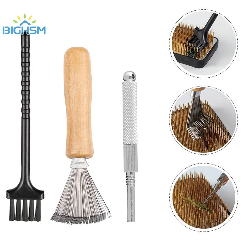 Japanese Ikebana Tool Floral Kenzan Flower Frog Brush Cleaning Brush For Flower Arrangement Clean Rake Cleaning Floral Needle