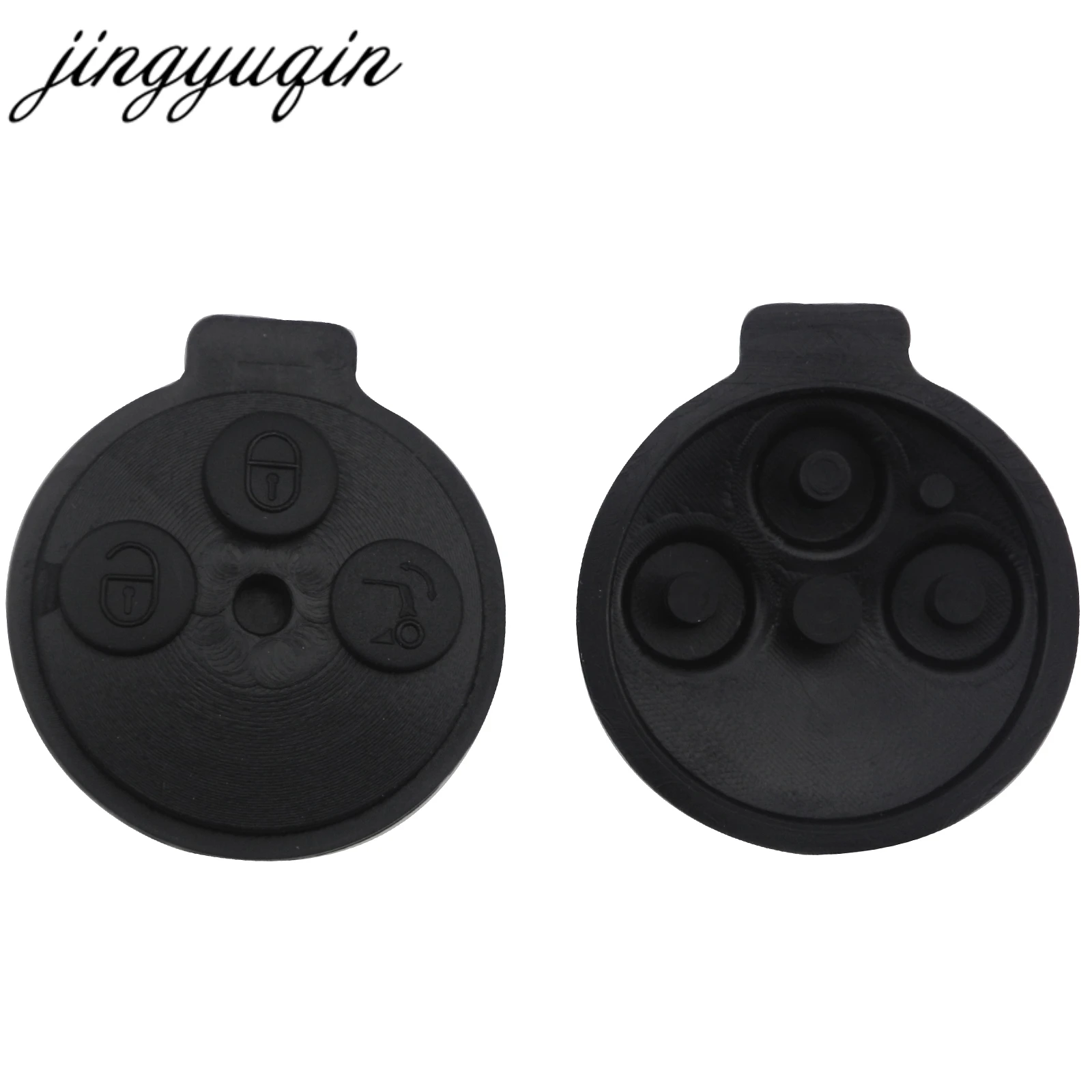 Jingyuqin 10pcs/lot 3 Buttons without Blade Replacement Car key shell For Mercedes Benz Smart Fortwo