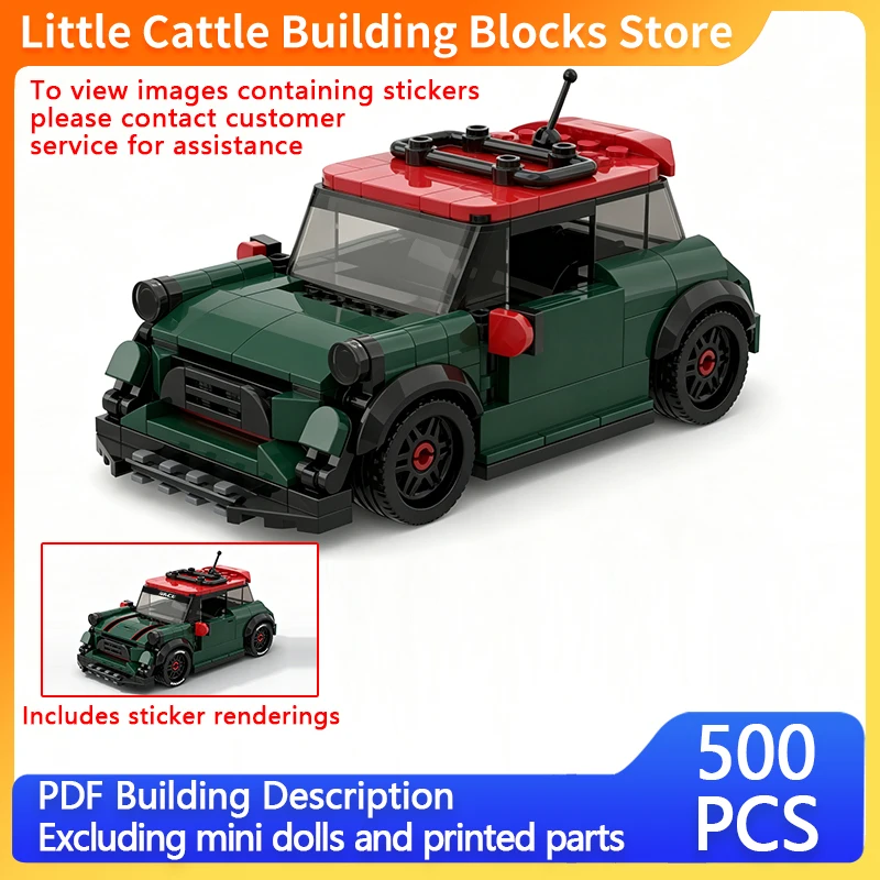 City Car Model MOC Building Bricks F56 High-Performance Racing Car Modular Technology Gifts Holiday Assemble Children Toys Suit