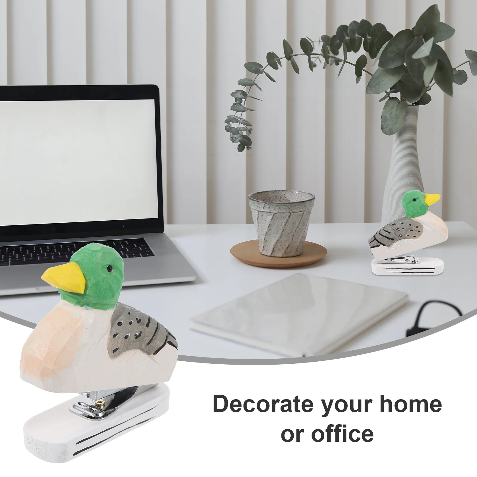 Mini Cartoon Hefter Holzschnitzerei Tier Lustiges Briefpapier Desktop Metall Ornament