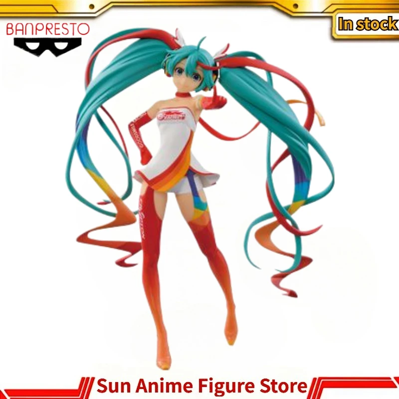 在庫ありオリジナルバンプレスト-sq-初音ミクレーシングガールレーシングミク-2016-18-センチメートルアニメフィギュア模型玩具装飾像デスクトップ