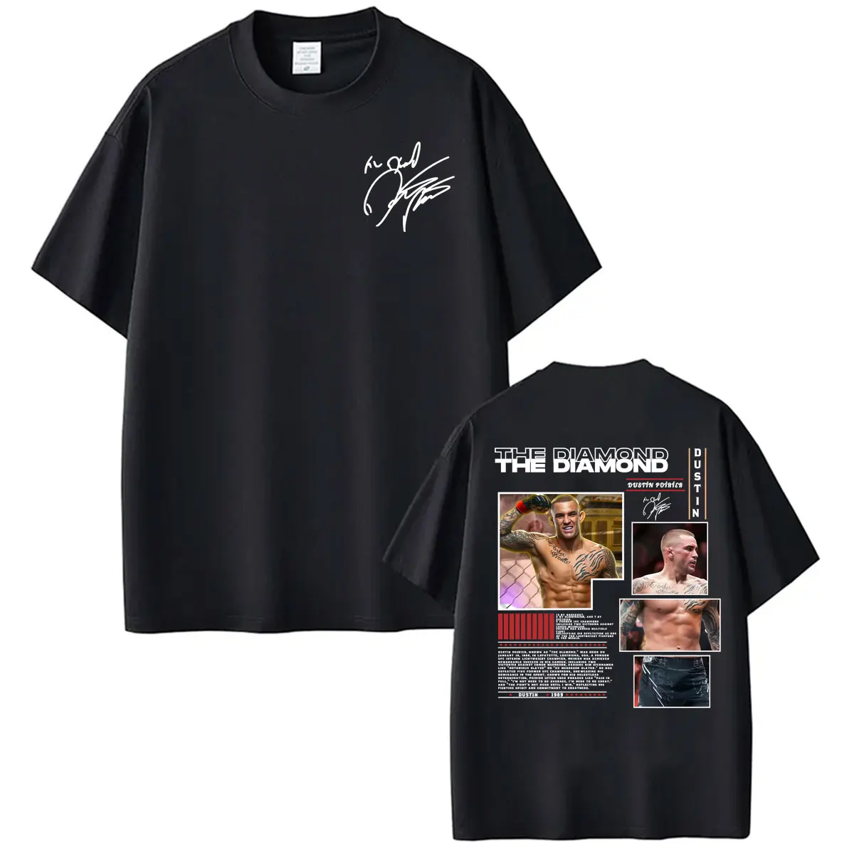 Футболки с графическим рисунком Diamond Dustin Poirier, модные эстетичные футболки для мужчин и женщин, летние топы, футболка с круглым вырезом и короткими рукавами