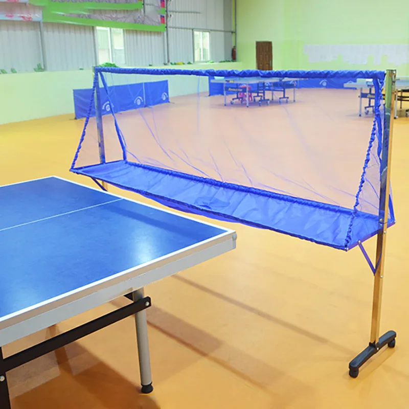 Table Tennis Ball Catch Net with Roller Wheels Ping Pong Recycle Catcher Multi Ball Net Rack Portable Ping Pong Ball Collector