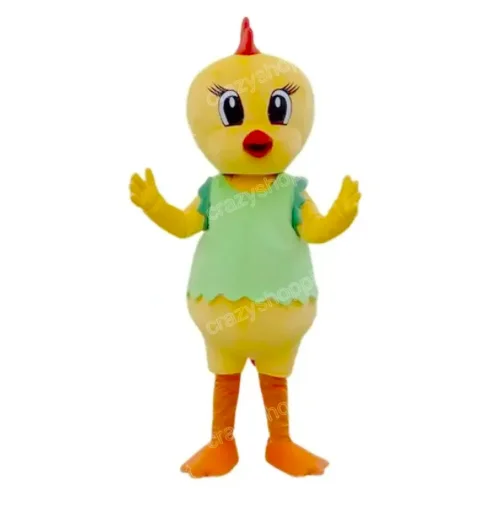 

New Adult Hot Sale Foam Halloween Yellow Chicken Cartoon Mascot Costume Plush Christmas Fancy Dress Halloween Mascot Costume