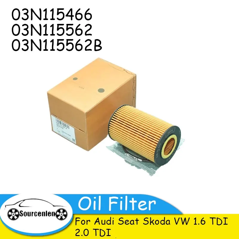 Engine Oil Filter for Audi Seat Skoda VW 1.6 TDI 2.0 TDI OE 03N115466 03N115562 03N115562B 03N11-5466 03N11-5562 03N11-5562B