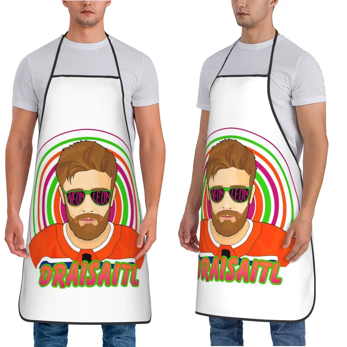 إدمونتون أويلرز ليون درايسايتل مريلة الشيف الطبخ الخبز Tablier بلا أكمام مريلة تنظيف المطبخ بينافور للنساء الرجال اللوحة
