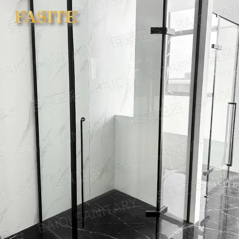For Diamond Shower Room Partition Glass Bathroom Integrated Household Glass Door Simple Bath Room