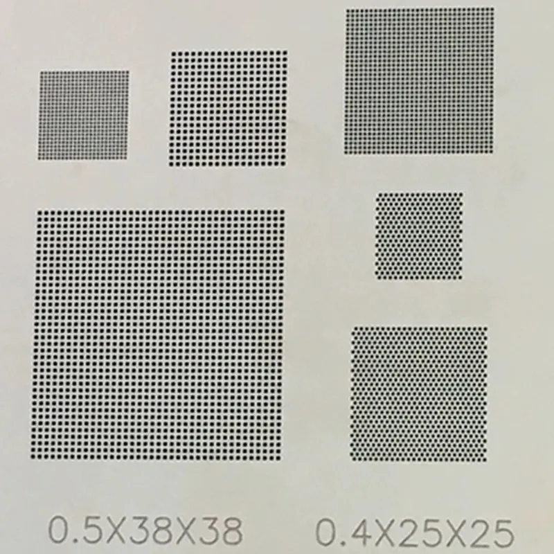 RELIFE 0.12mm Multi-Purpose BGA Reballing Stencil 0.3/0.35/0.4/0.5 Parallel /45 Degree Hole Universal Repair Rework Solder Net