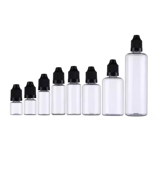 30Pcs 3ml-100ml Refillable Travel Bottle Plastic Transparent Pressure Screw Cap Oil Paint Lubricating Oil Bottle Liquid Dropper