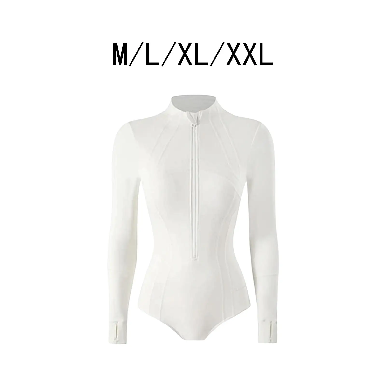 بدلة ركوب الأمواج المحمولة بسحاب أمامي للنساء بأكمام طويلة ملابس سباحة للغطس والغوص والسفر واليوجا والزلج على الماء