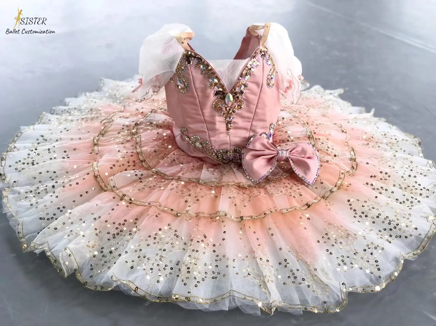 New Hand-sewn decoration, Fairy doll variant tutu for adult children private custom high-end professional competition dress