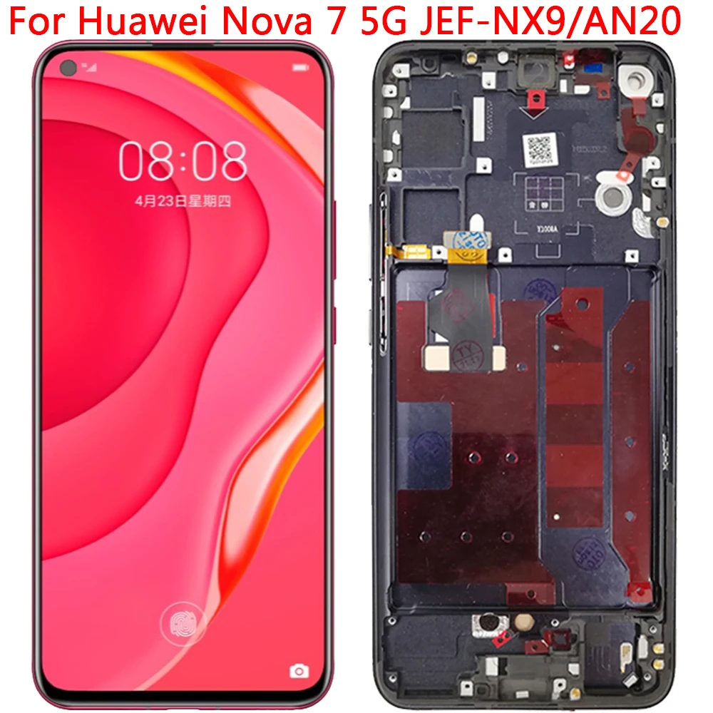 New For Huawei Nova 7 5G LCD Screen Display With Frame 6.53\