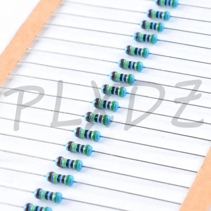 100pcs 1/4W 0R-22M 1% Metal Film Resistor 0.25W 3.9 4.3 4.7 5.1 5.6 6.2 6.8 7.5 8.2 9.1 10 11 12 13 15 16 18 20 22 24 27 R ohm