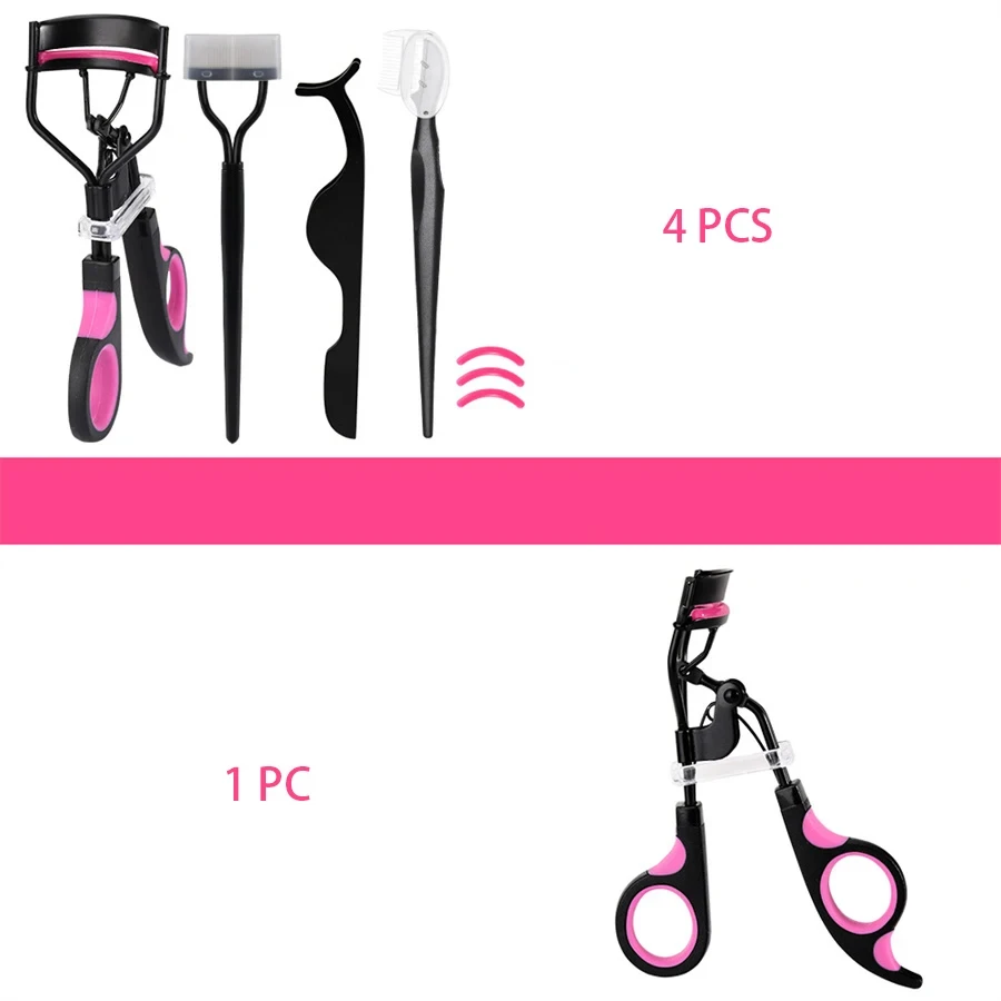 Eyelash Curler with 1/4pcs Replacement Pads Women Professional Eyelashes Curling Tweezers Clips Lasting Eyes Makeup Beauty Tools