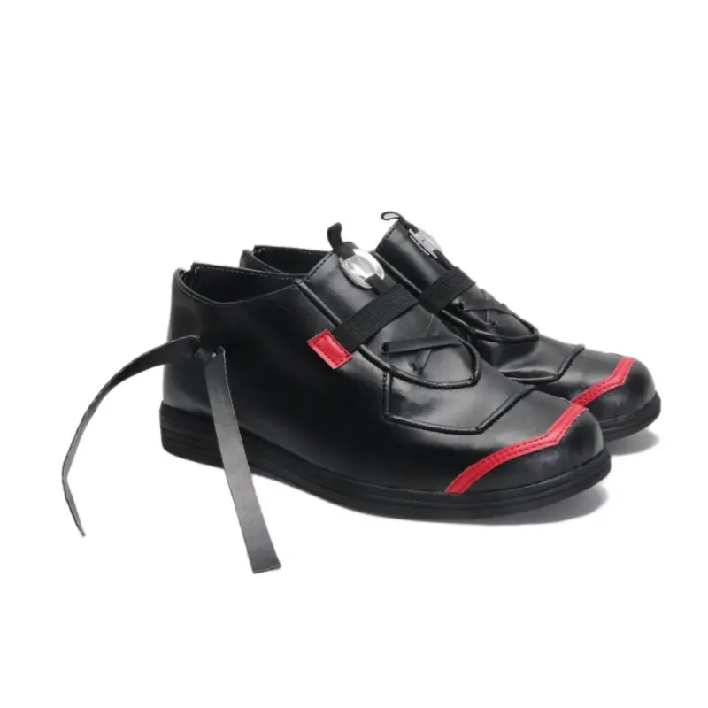 Anime Blue Archive Onikata Kayoko Cosplay Shoes Black Short PU Leather Boots For Halloween Carnival