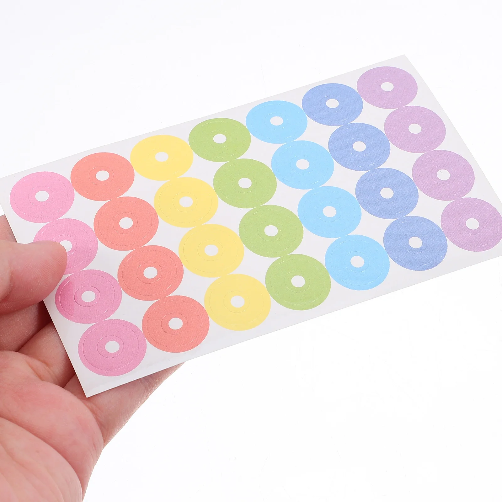 

20 Sheets Hole Punch Protection Stickers Adhesive Reinforcement Labels for Binder Loose-Leaf Paper Repair Decorative Hole Rings