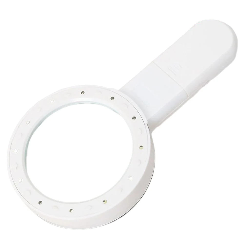 

30X Magnifier Handheld Lighted Magnifying Glass Portable Double Glass Lens Magnifier 12 LED Light for Reading Book/Newspaper/Map