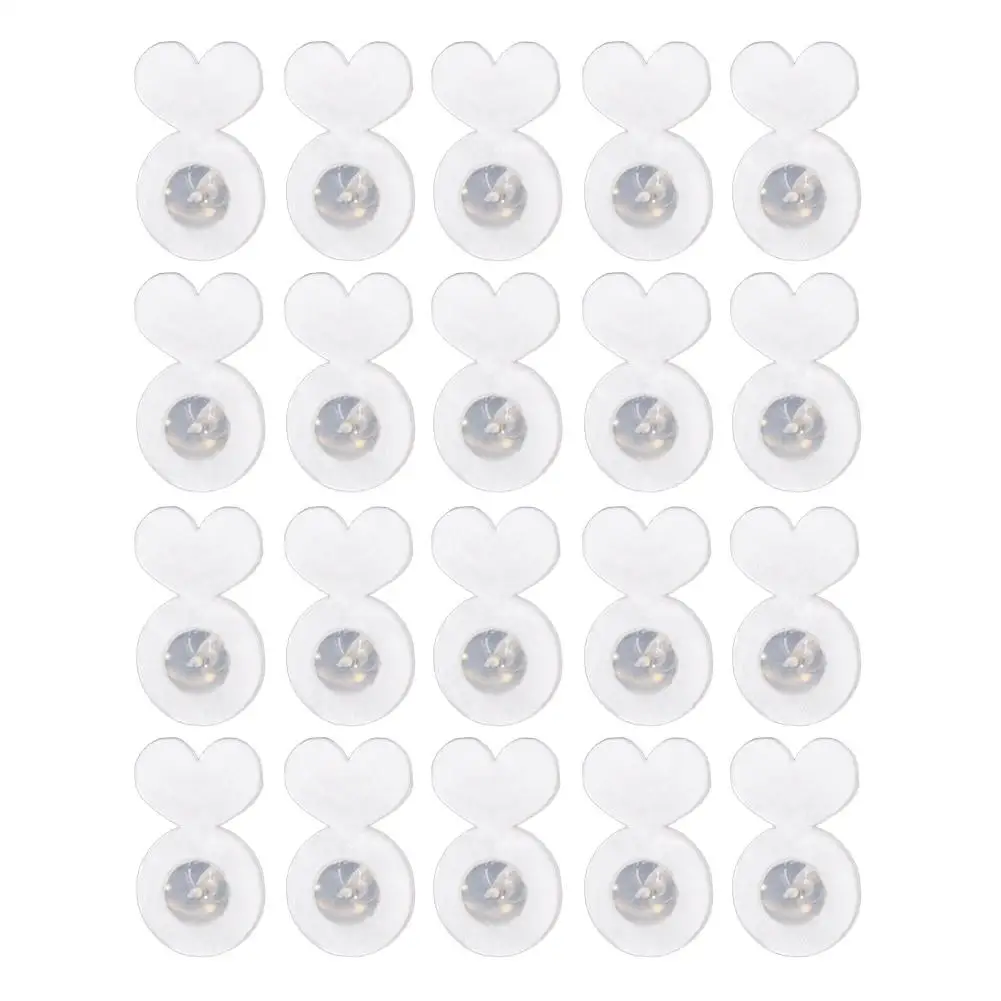 20Pcs Supportive Earring Lifters For Heavy Earrings Unique Earring Back For Ear Studs Acrylic Clear Replacement Jewelry Fin S9K0