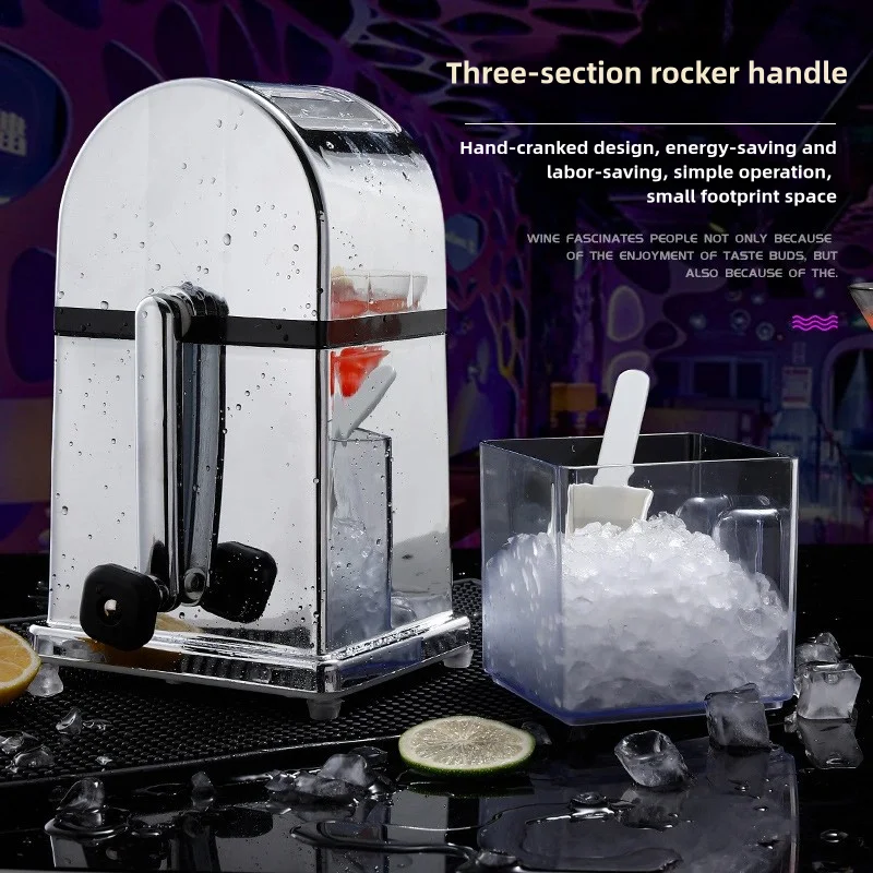 Tritaghiaccio portatile tritatutto per ghiaccio scatola di ghiaccio tritaghiaccio macchina per ghiaccio tritato macchina per ghiaccio a manovella per realizzare bevande a casa