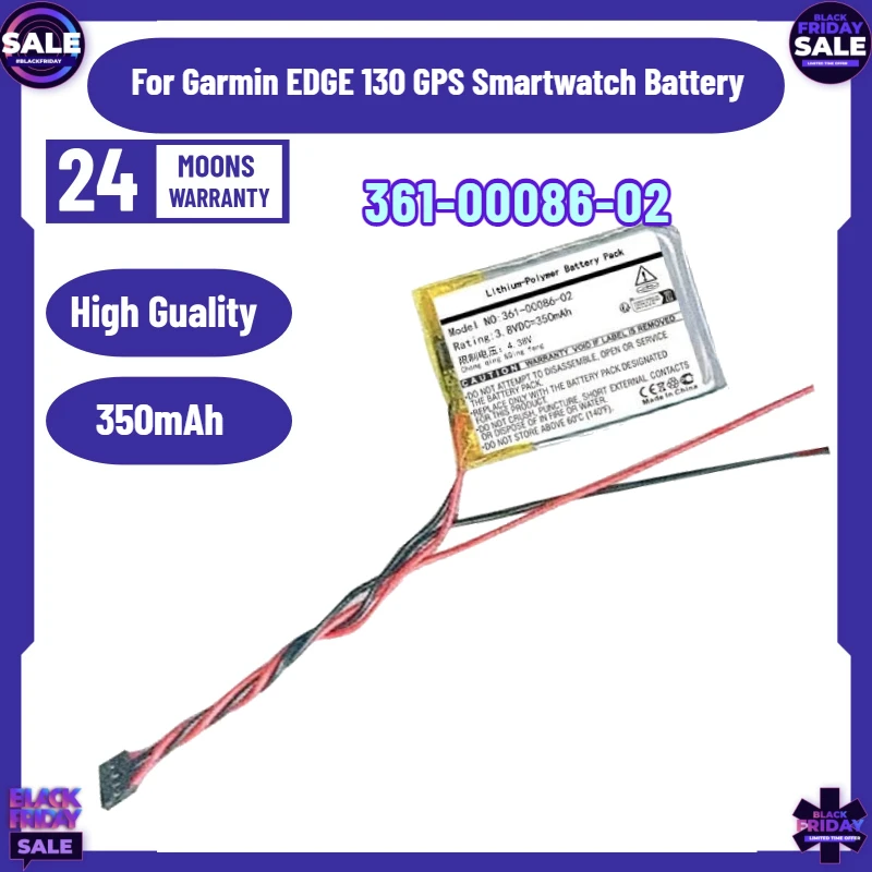 

361-00086-02 GPS Navigator Battery 350mAh for Garmin EDGE 130 GPS Smartwatch Battery