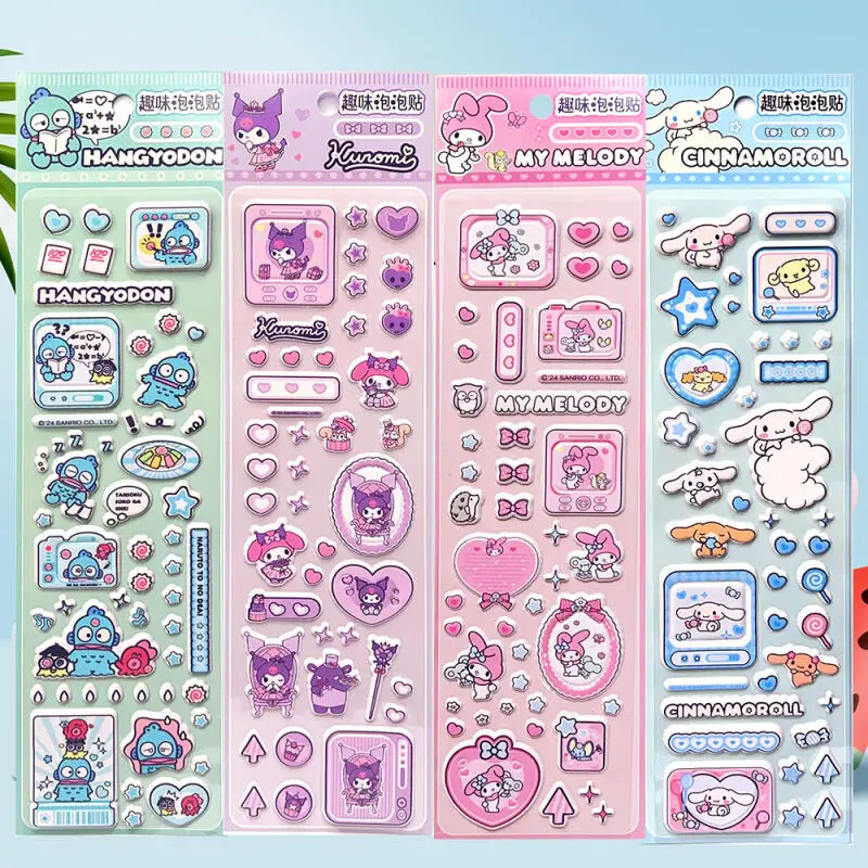 

Sanrio Mymelody Hangydon Cinnamoroll аниме милый мультфильм стереоскопический чехол для телефона чашка для воды канцелярские декоративные наклейки