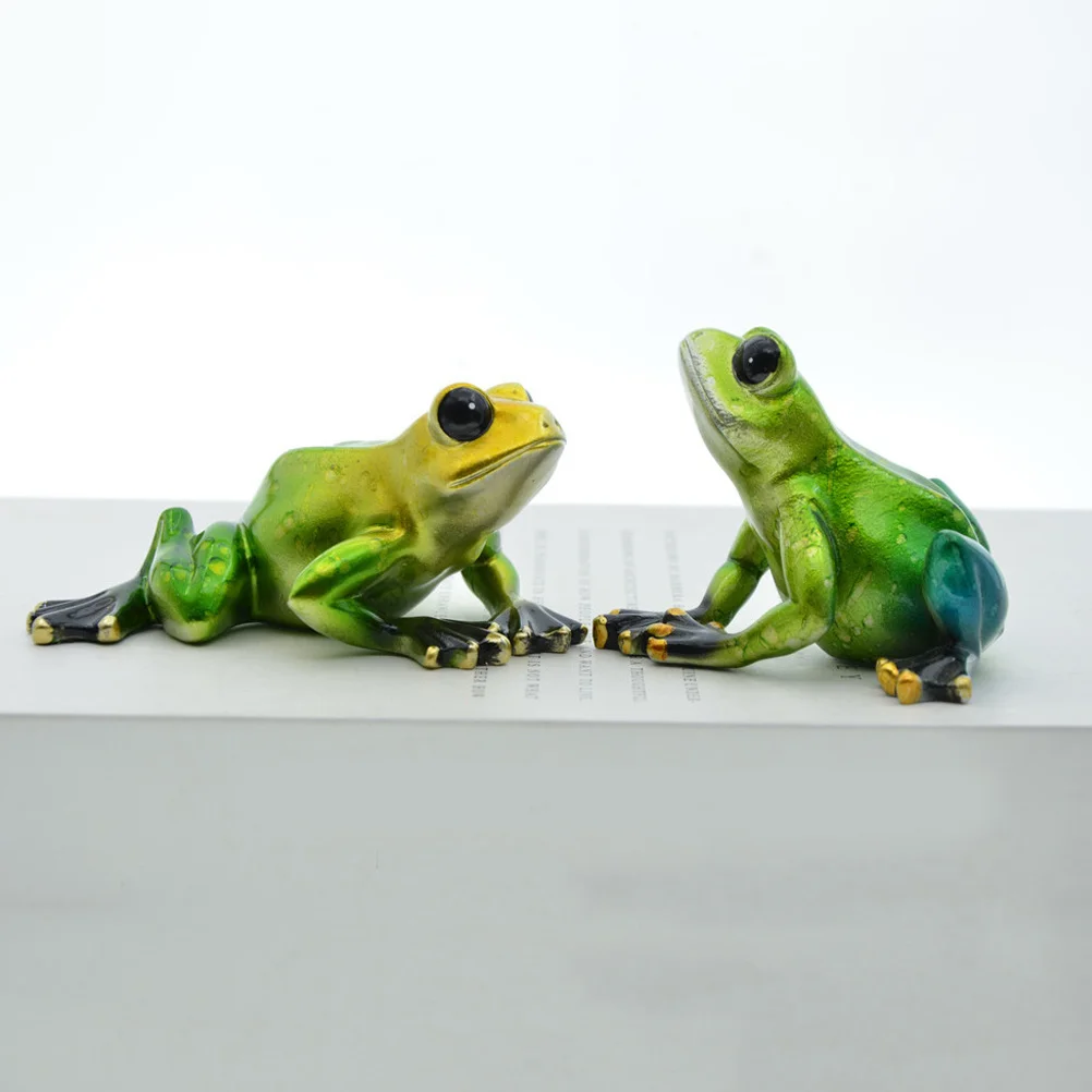 

Resin Frog Shape Ornament Garden Decor Durable Vivid Appearance Home Flowerpot Landscaping Adornment Garden Decoration