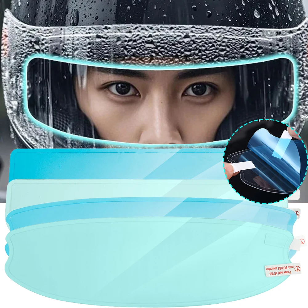 

4/2/1pcs Motorcycle Helmet Anti-rain Anti-fog Films Safety Driving Clear Nano Coating Clear Sticker Film Motorbike Accessories