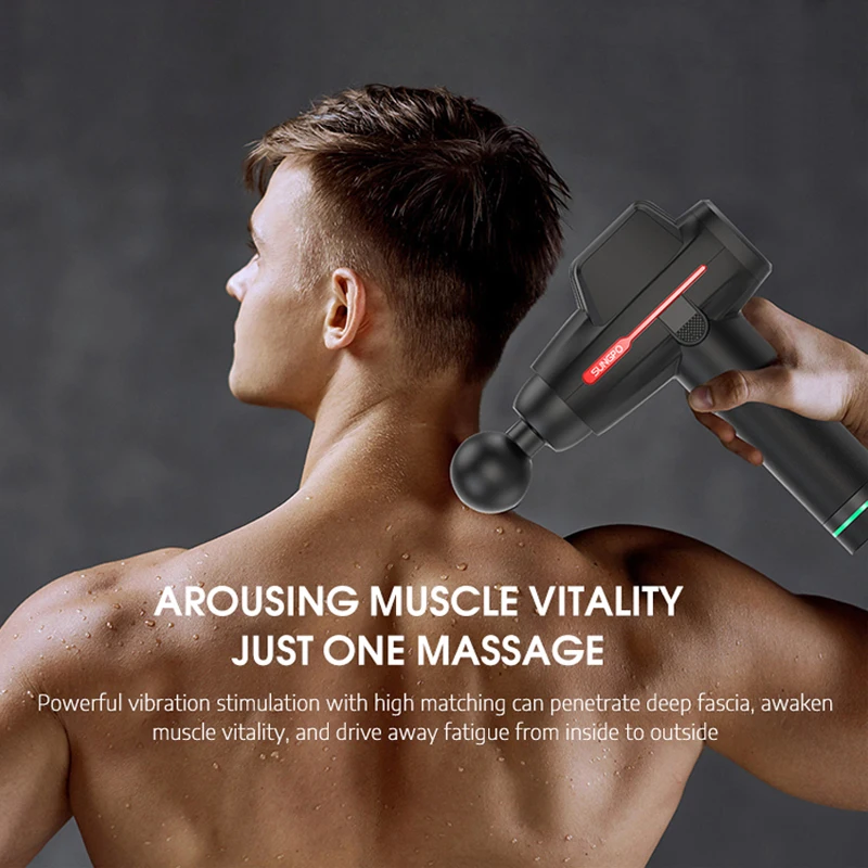 Best Quality LCD Touch Screen High Frequency Percussion Massager Gun Portable Deep Tissue Muscle Massage Gun For Pain Relief