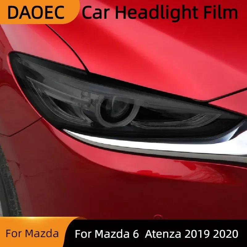 

For Mazda 6 Atenza 2019 2020 Car Headlight Protection Tint Film Smoke Black Transparent TPU Sticker Car Accessories