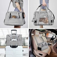 Portable Pet Carrier Small Dogs Cats Travel Foldable Backpack Car Carriers Lightweight Soft Sided Tote Handheld Puppy Kitten Bag