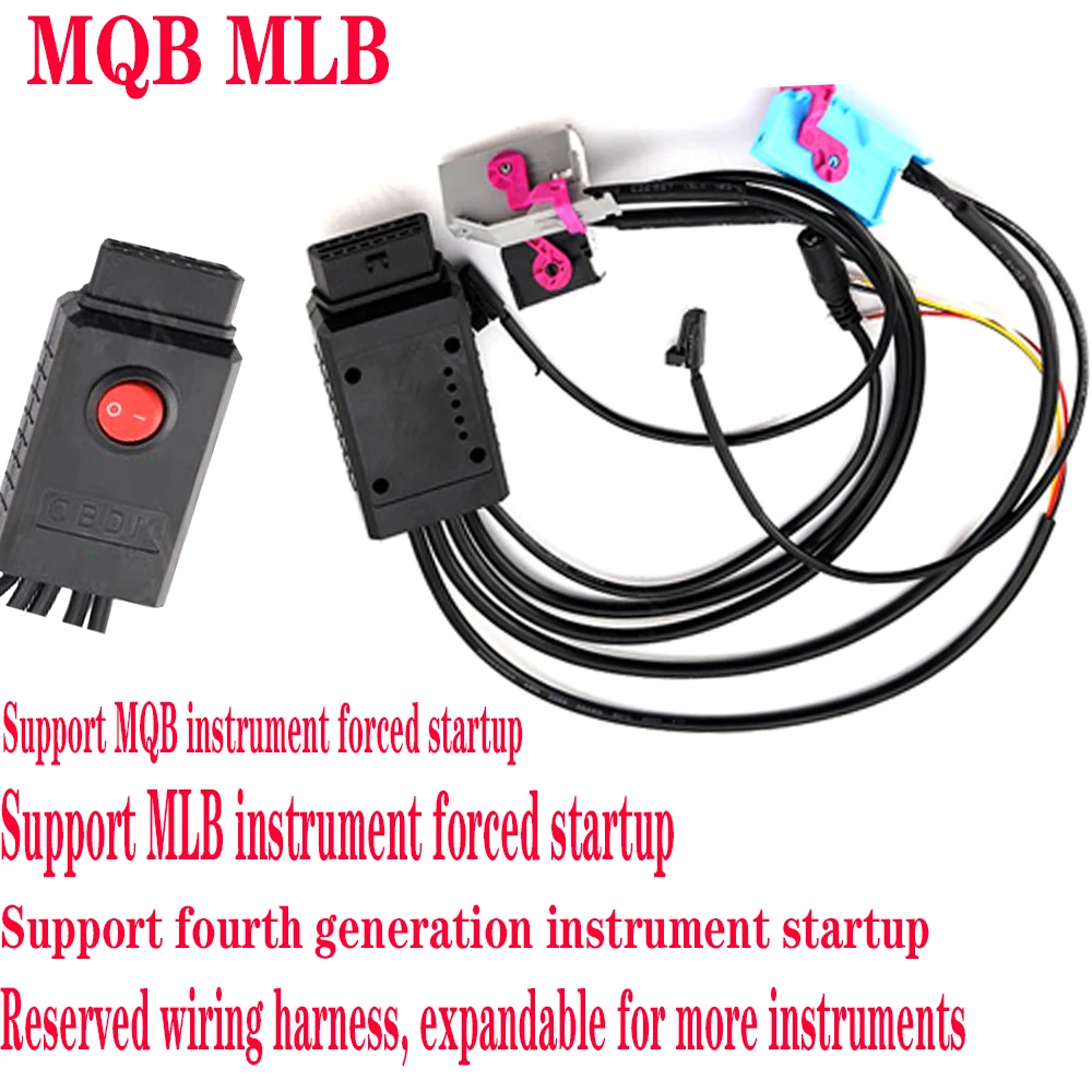 MQB Cluster 12V Power Test Cable 4th ID48 Key Program Cable 5th Cluster Cable MQB NEC35XX Cable MQB48 Instrument Cable fit VVDI2