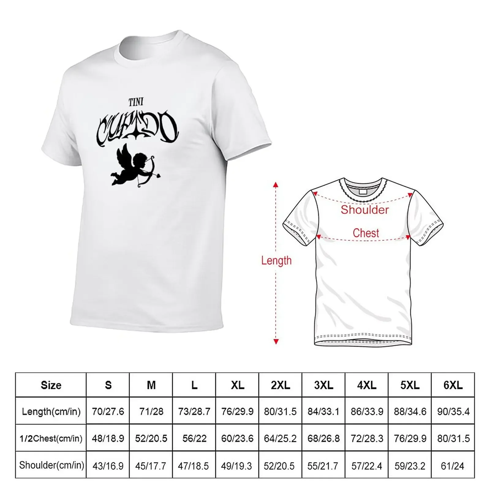 tini stoessel - cupido with an angel (black) T-Shirt graphic t shirt vintage big and tall t shirts for men