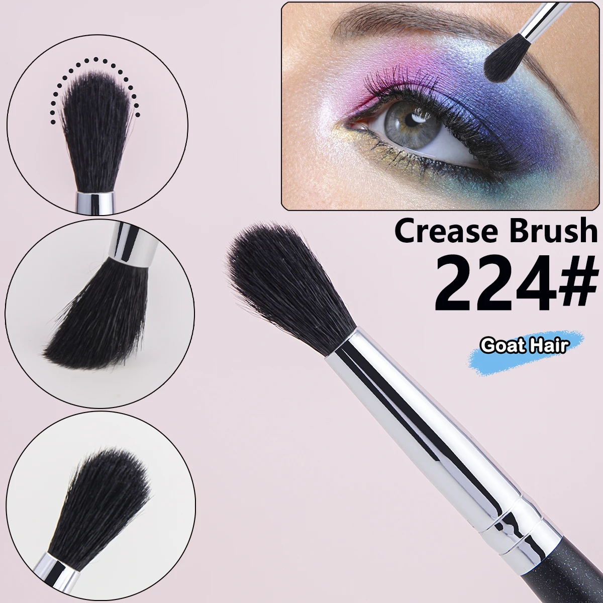 224 Crease Brush Eye Shadow Crease Blending Makeup Brushes High Quality Goat Hair Flame Shape Eye Shadow Crease Makeup Tool