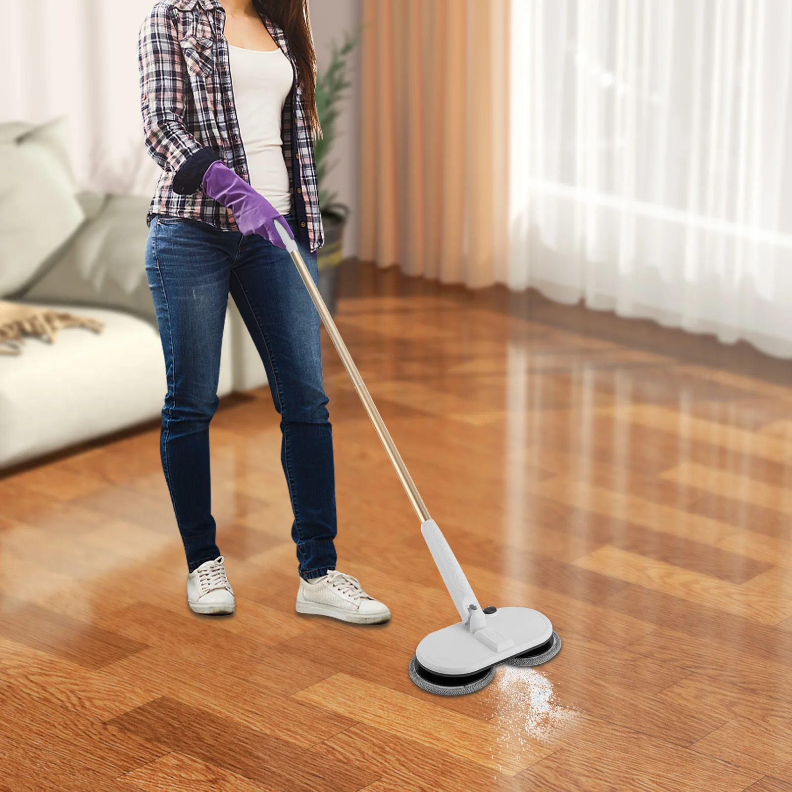 

Легкая очистка с аккумуляторной шваброй — без шнура, мощная производительность, идеально подходит для быстрой и эффективного обслуживания дома