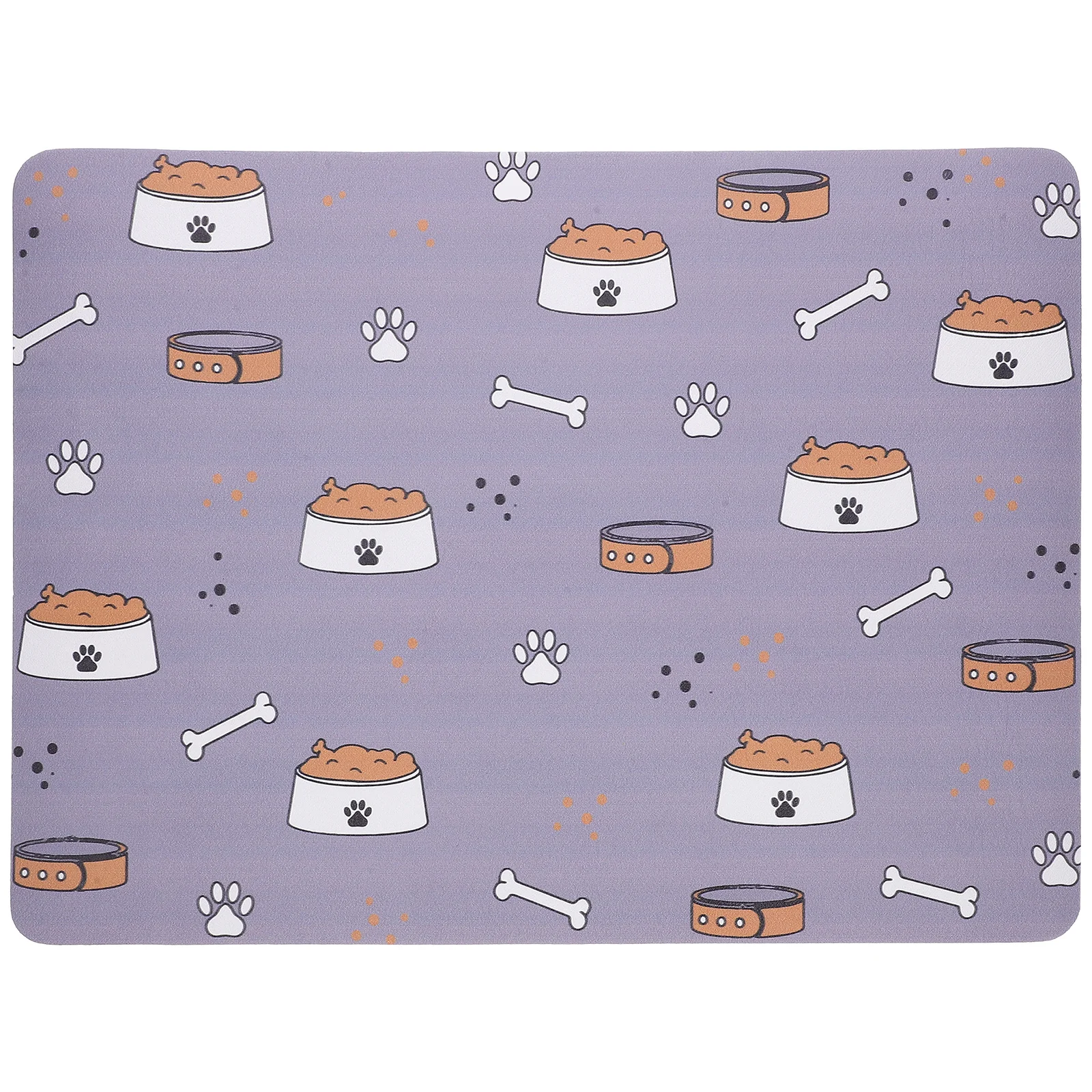 

Nonslip Dog Food Mat Large Pet Feeder Mat Absorbent Cat Water Bowl Pad Decorative No Stains Pet Dining Area Dog Placemat
