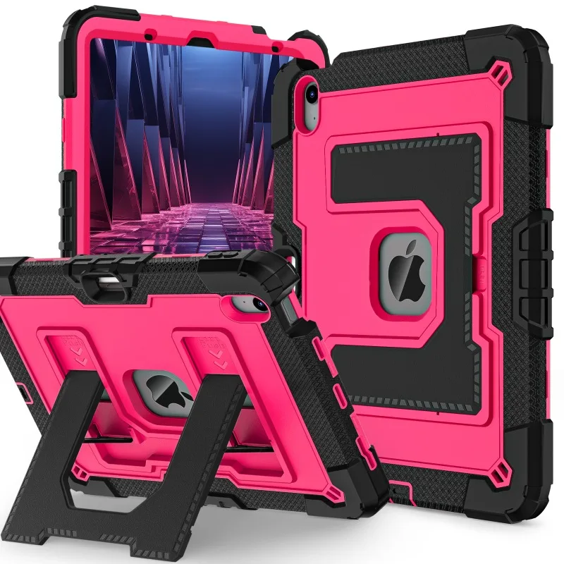 

Прочный противоударный чехол для iPad Air 4 Air 5 Air 11 M2 M3, прочный защитный чехол со встроенным ремешком через плечо с подставкой