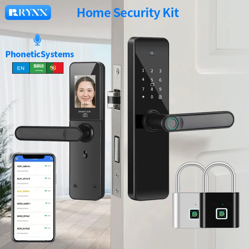 

Rynx Digital Electronic Household Smart Security Combination Set Door Lock Camera Apartment Hotel Intelligent Lock Fingerprint