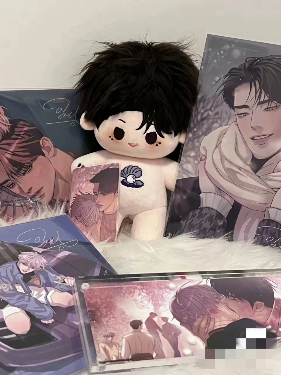 Korean BL Manhwa Pearl Boys/조개소년 Kang Dooshik&Jin Jooha 20cm D oll Cute Baby Send in 7days No Clothes