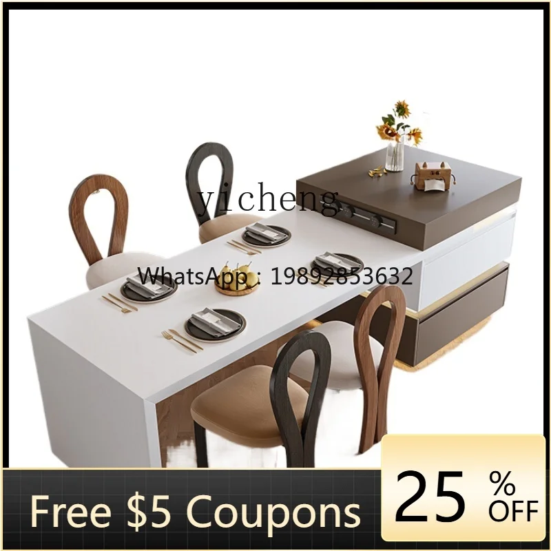 

ZF Kitchen Island Dining Table Integrated Home Center Guide Table Dining Room Small Apartment Inverted Table