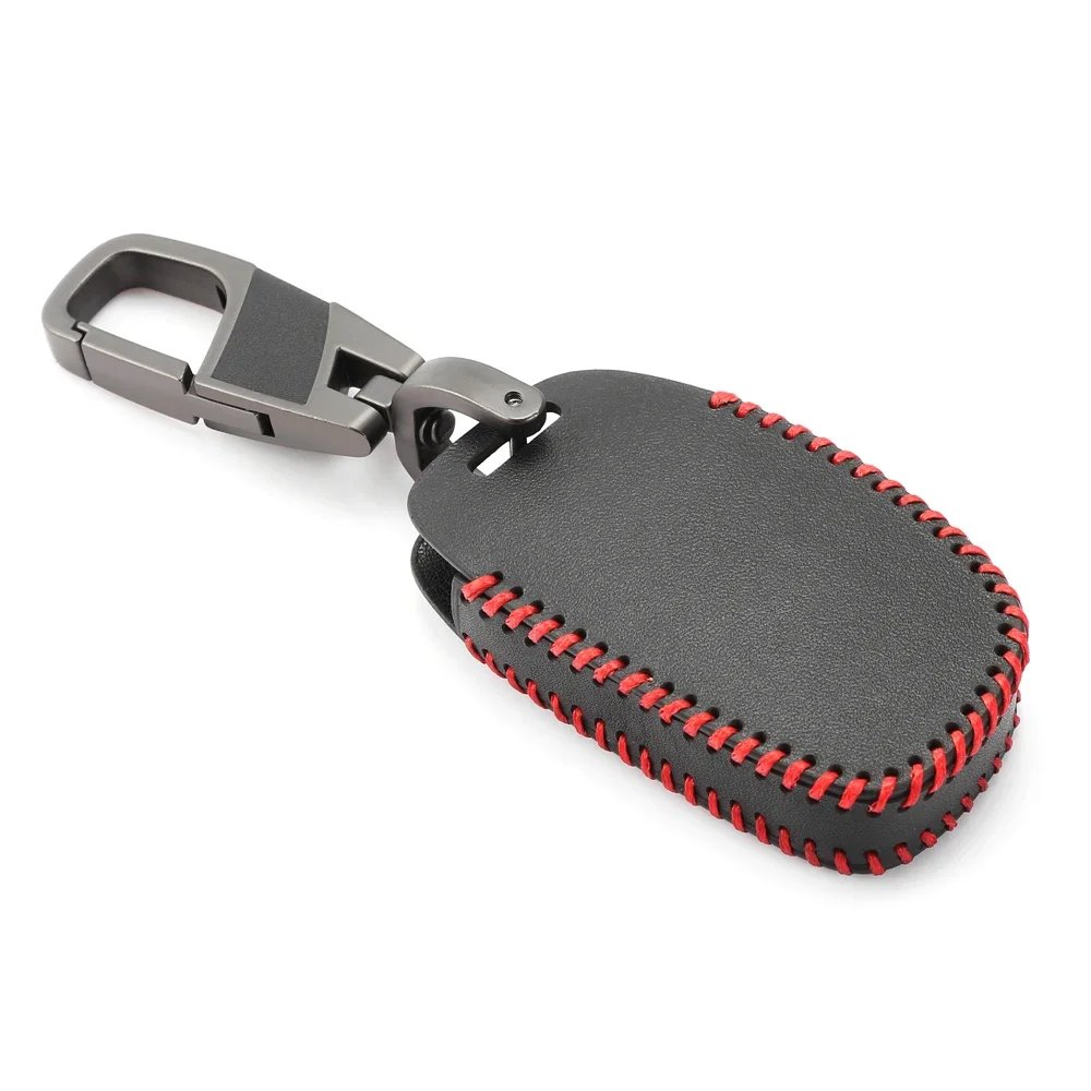 Leather Car Key Case Cover Holder For Hyundai Tucson Sonata Santa Fe Creta ix25 ix35 i10 i20 Verna Solaris Mistra Elantra Accent