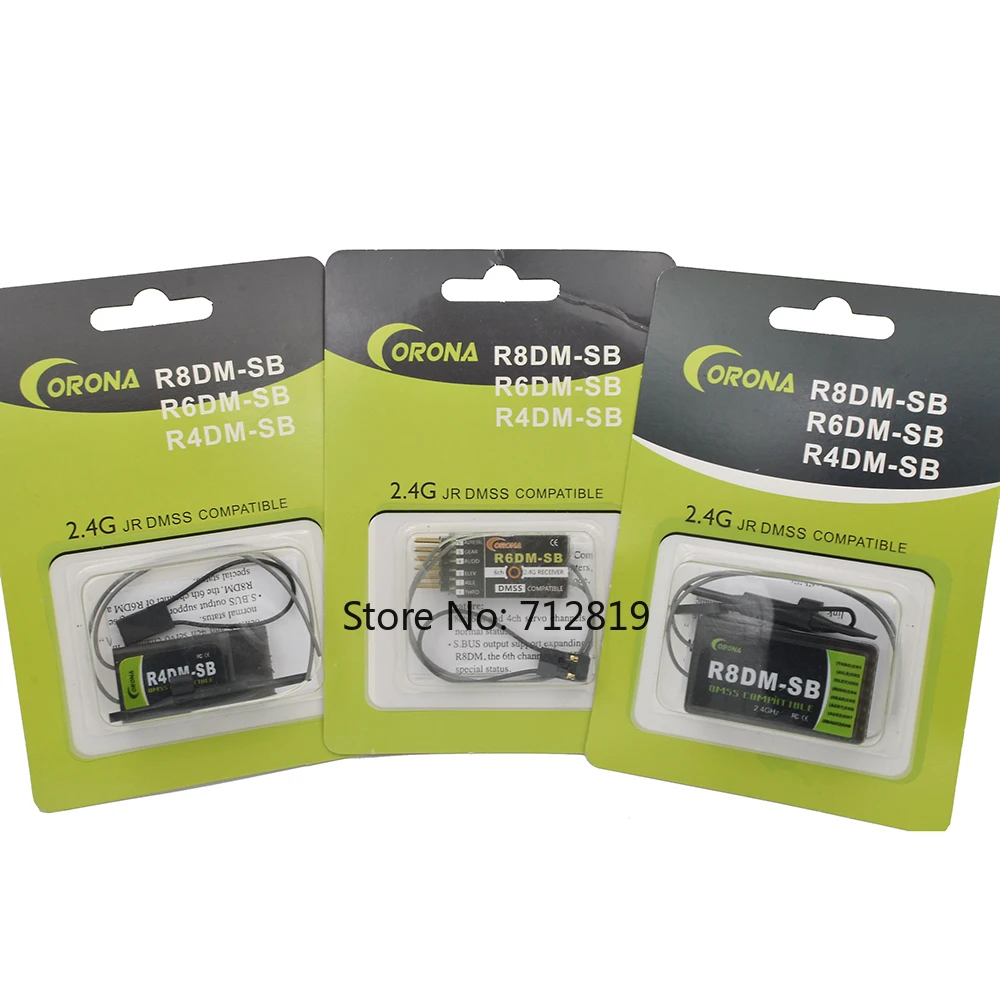 Corona 2.4Ghz Jr Dmss Comoatible Ontvanger R4DM R6DM-SB R8DM Met S.Bus Ondersteuning Voor XG6 XG7 XG8 XG11 Rc Radio Zender