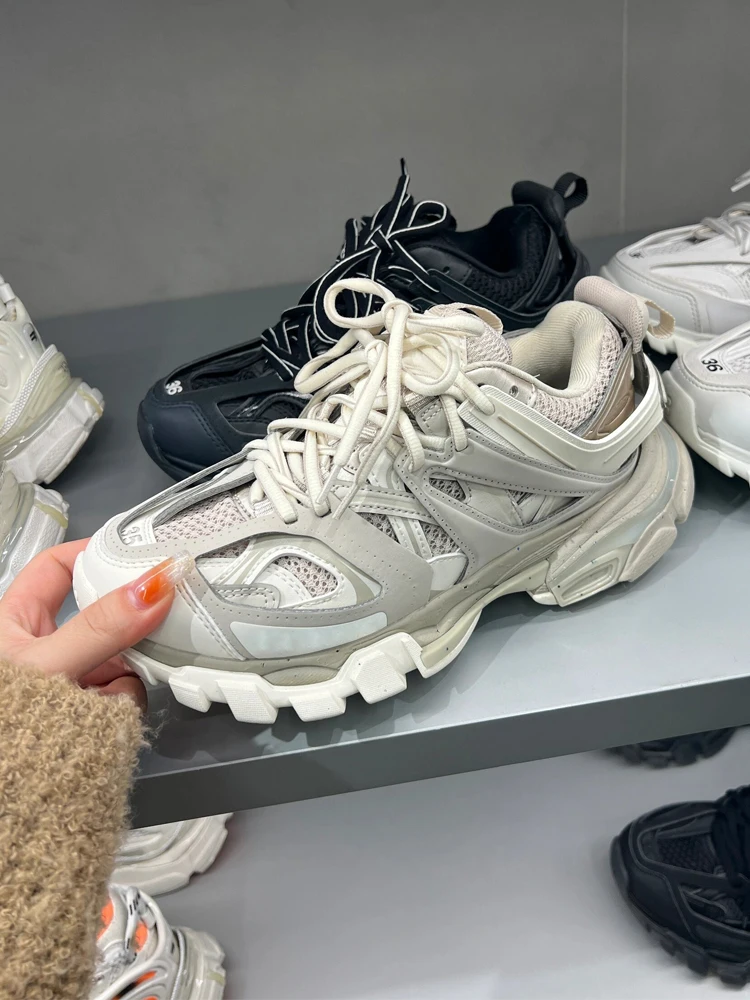 

Retro Street Dad oes ex Breathable Versatile Thi Bot Heightening Sports Casual oes Cotton Upaded Spring 2025