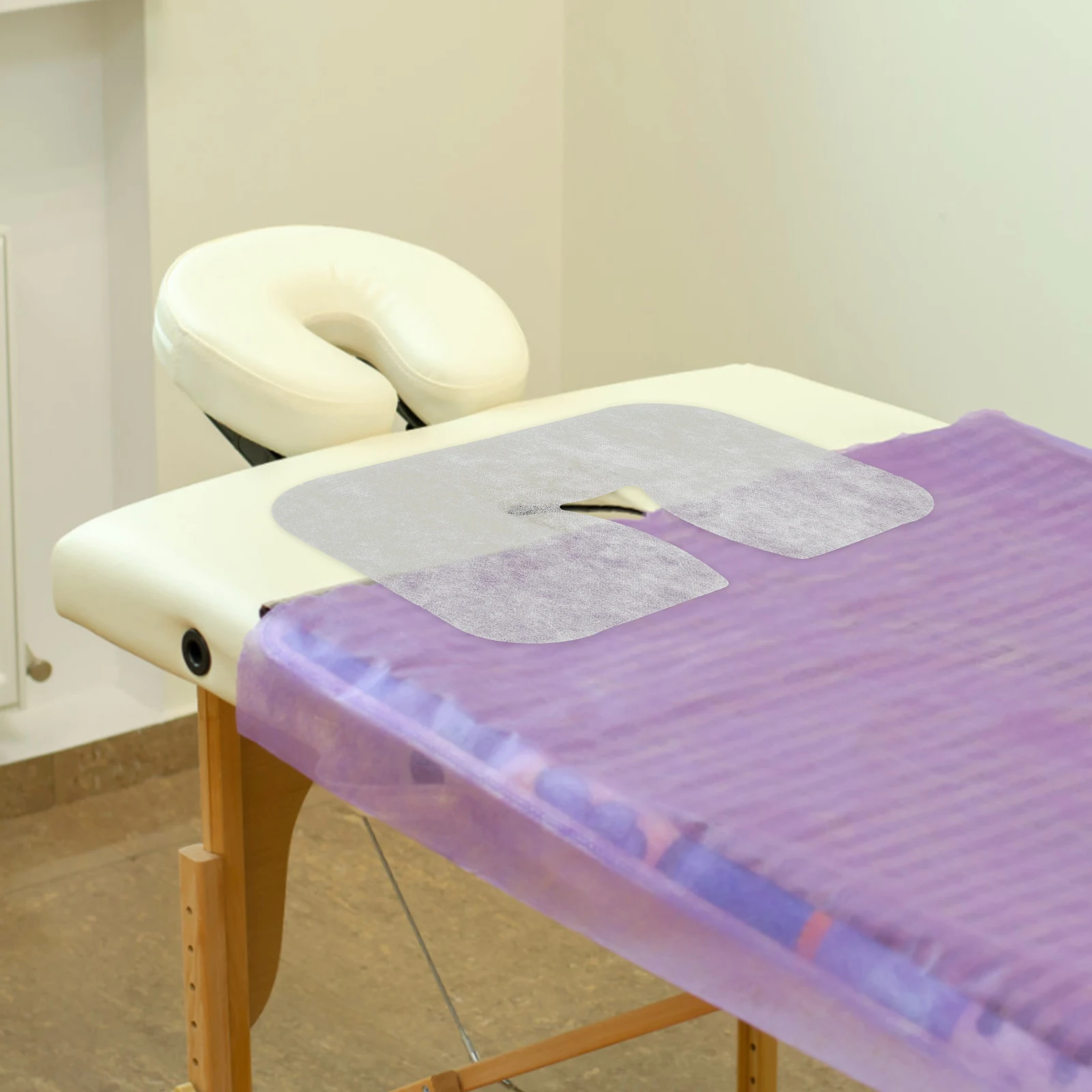 

100pcs Massage Face Hole Pads Breathable Comfortable Salon Face Rest Cushion Covers Fine Workmanship Wide Applications