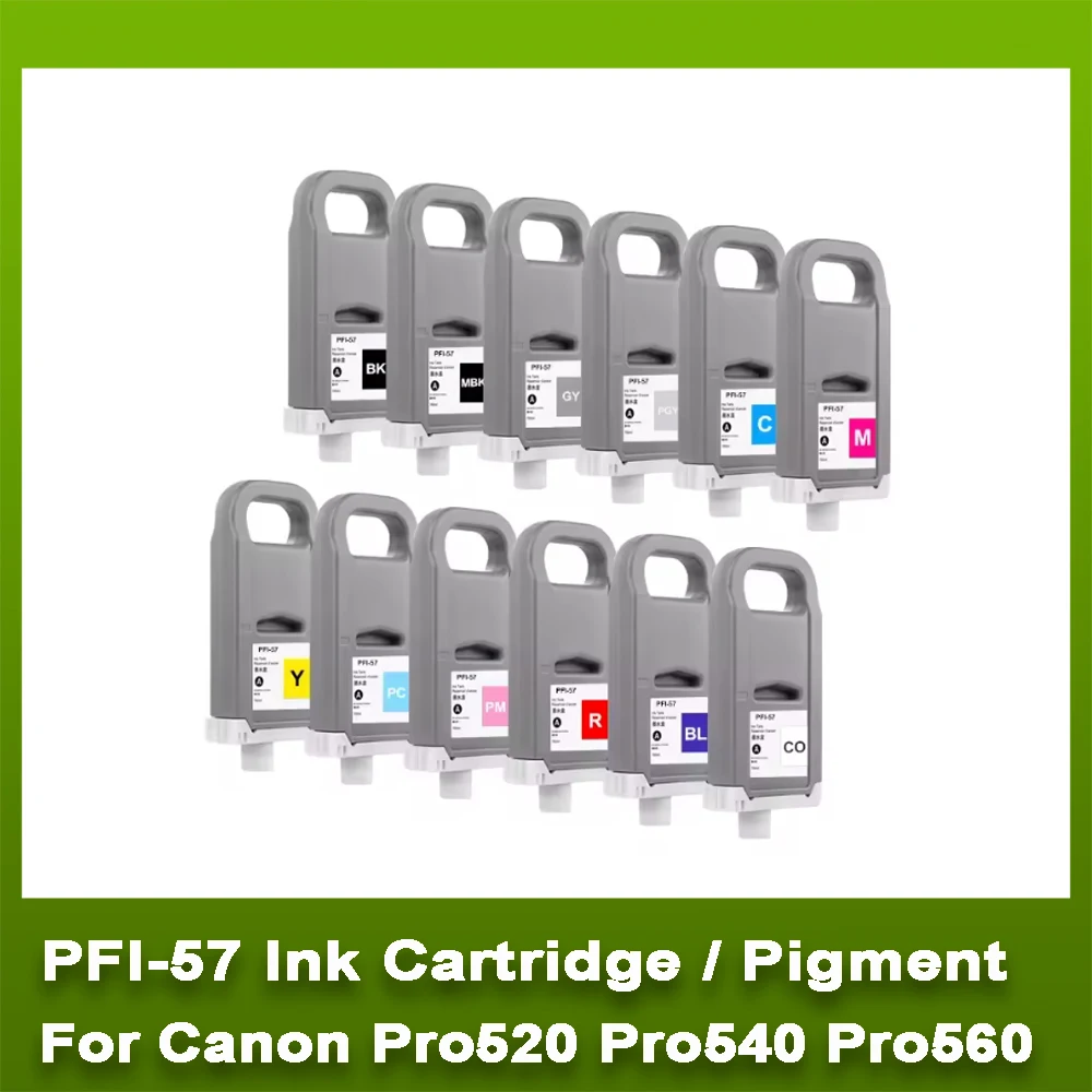 

CFINK PFI-57 700ML Ink Cartridge with Pigment Ink Compatible for Canon PRO 520 521 540 541 560 561 540S Printer PFI57 PFI 57