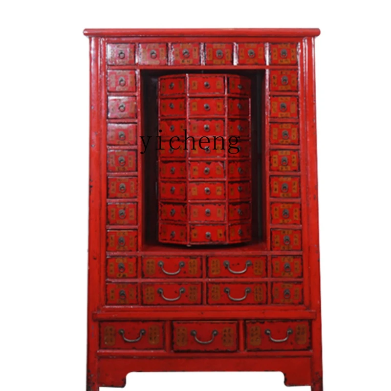 Zk Solid Wood Chinese Herbal  Medicine Cabinet Traditional Chinese Medicine Clinic Medicine Cupboard Customized Jewelry Cabinet