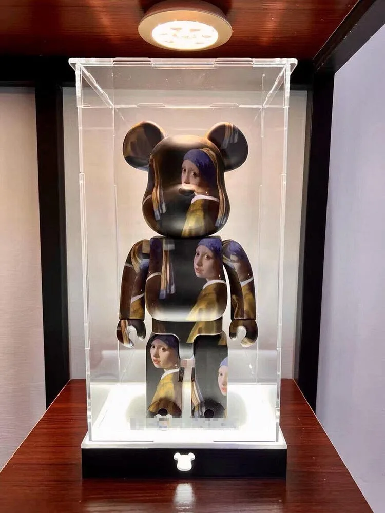 

LED Acrylic Display Case Light Box For Bearbrick 1000% Action Figure Customized