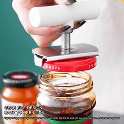 1pc Multi-function Bottle Cap Opener,Stainless Steel Labors Saving Jar Opener,Adjustables Grip Can Opening Tool for Kitchen Tool